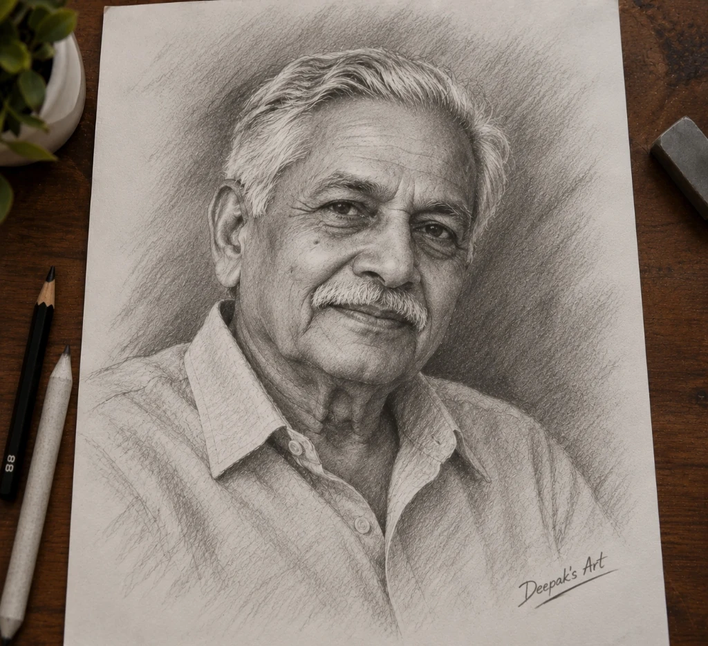 Single Portrait - A4 Pencil Sketch