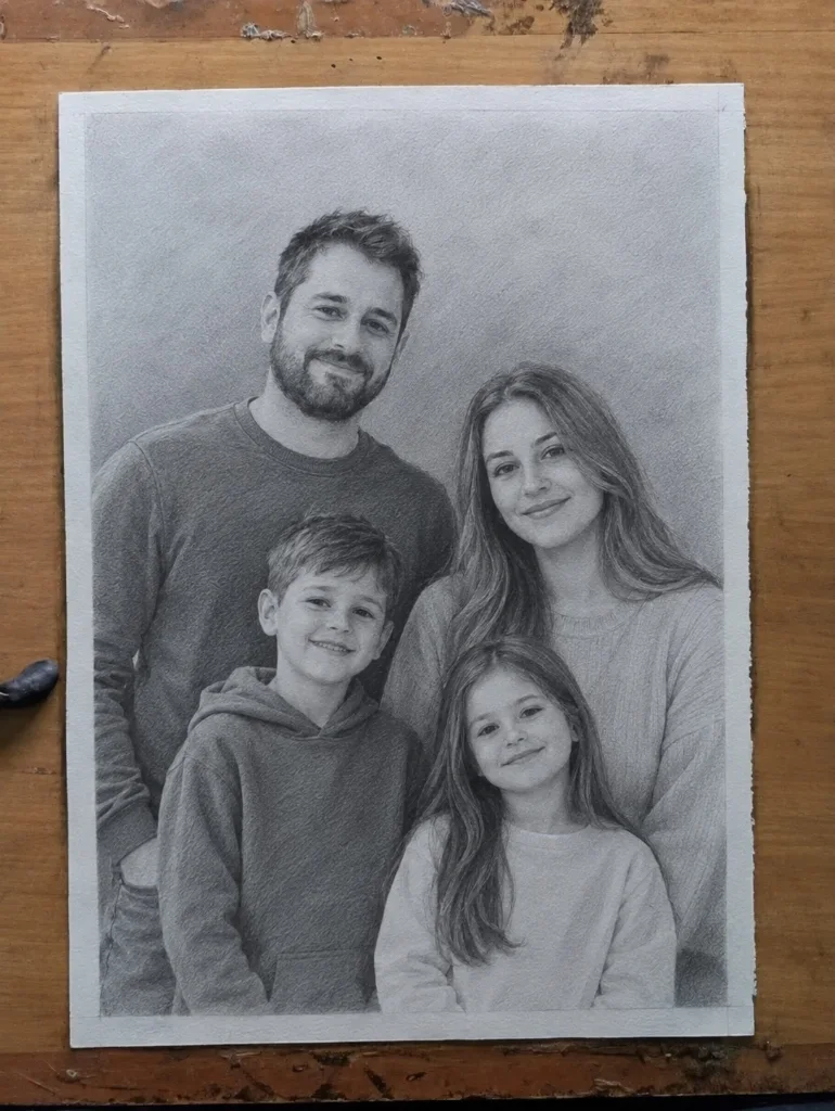 Family Portrait - A2 Pencil Sketch