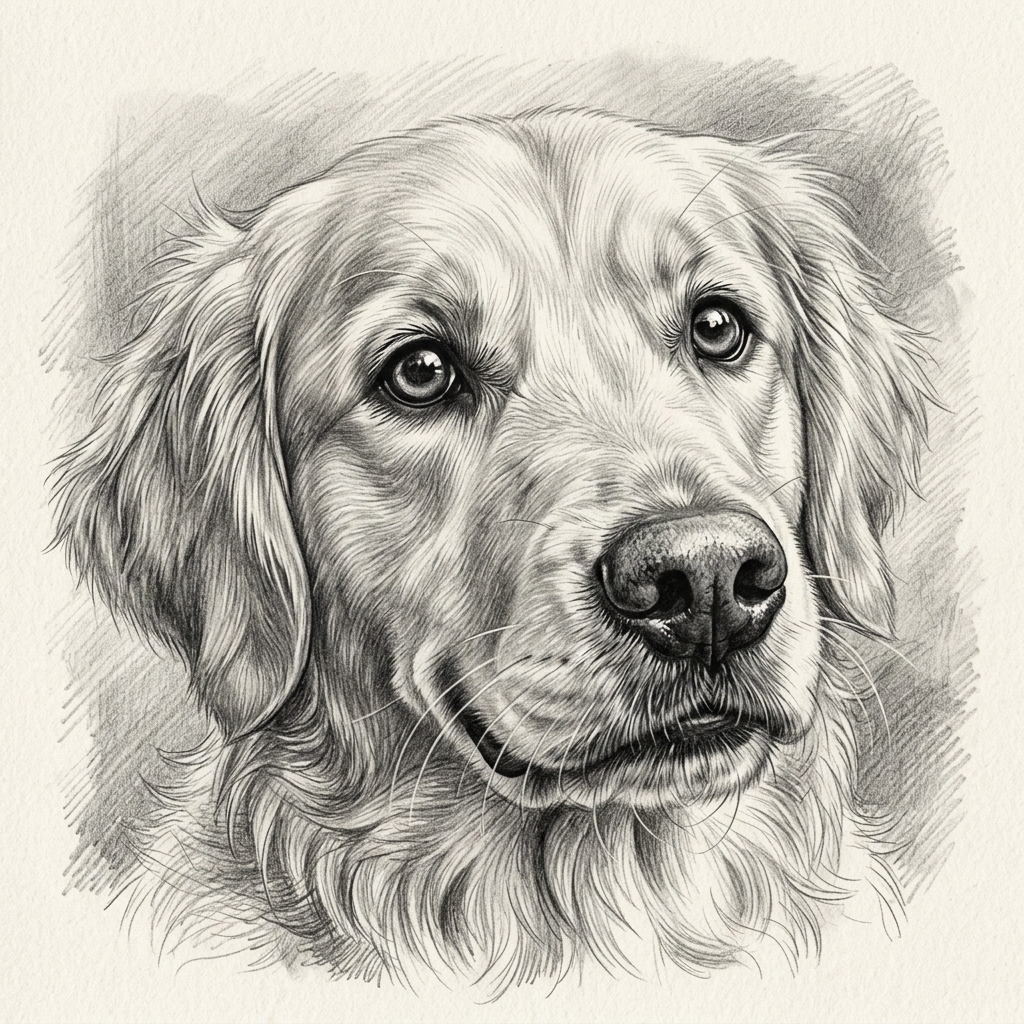 Pet Portrait - A4 Pencil Sketch